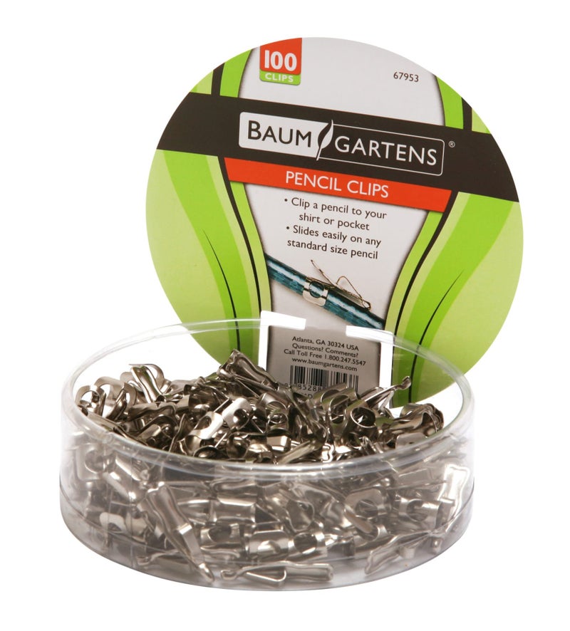 Baumgartens Pencil Clips 100 Pack Chrome (67953) - Image 5